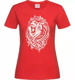 Жіноча футболка Lion wh, колір - червоний, розмір - XS Червоний фото