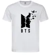 Мужская футболка BTS метелики Белый фото