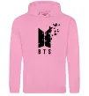 Чоловіча толстовка (худі) BTS метелики Рожевий фото