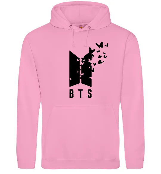 Жіноча толстовка (худі) BTS метелики Рожевий фото