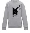 Детский Свитшот BTS метелики Серый меланж фото