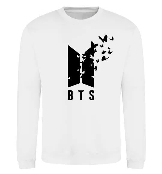 Свитшот BTS метелики Белый фото