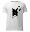 Чоловіча преміум футболка BTS метелики Білий фото