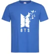 Мужская футболка BTS метелики Ярко-синий фото