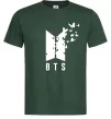 Мужская футболка BTS метелики Темно-зеленый фото