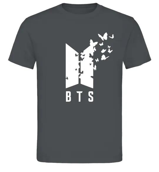Мужская футболка BTS метелики Графит фото