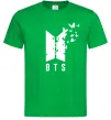 Мужская футболка BTS метелики Зеленый фото
