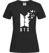 Женская футболка BTS метелики Черный фото