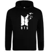 Мужская толстовка (худи) BTS метелики Черный фото