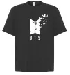 Футболка Оверсайз BTS метелики Черный фото