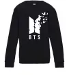 Детский Свитшот BTS метелики Черный фото