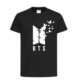 Дитяча футболка BTS метелики Чорний фото