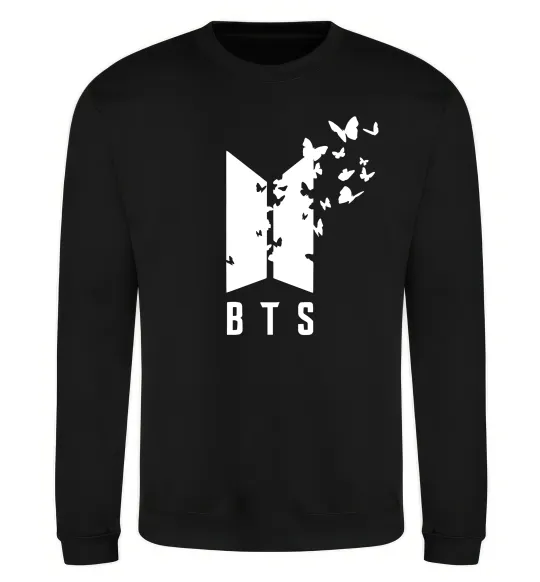 Свитшот BTS метелики Черный фото