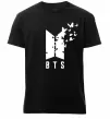 Чоловіча преміум футболка BTS метелики Чорний фото