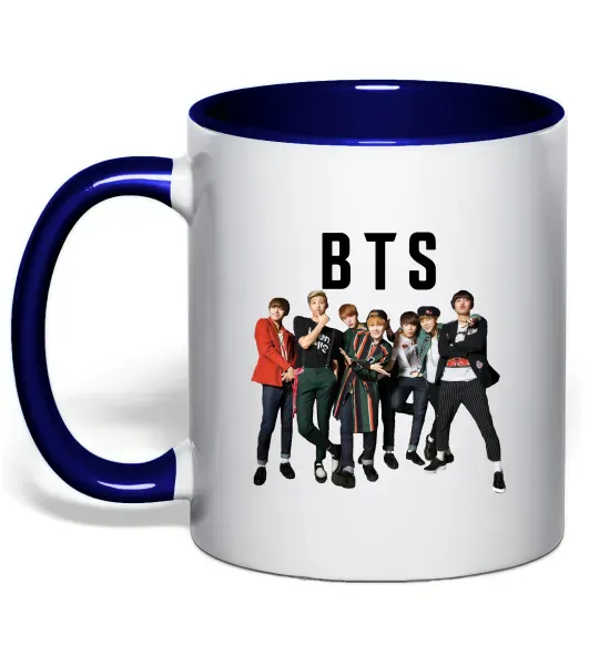 Чашка с цветной ручкой BTS фото та назва Глубокий темно-синий фото