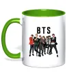 Чашка з кольоровою ручкою BTS фото та назва Лаймовий фото