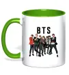 Чашка с цветной ручкой BTS фото та назва Зеленый фото