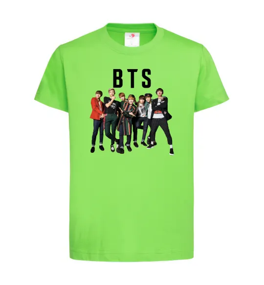 Дитяча футболка BTS фото та назва Лаймовий фото