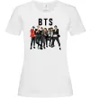 Жіноча футболка BTS фото та назва Білий фото