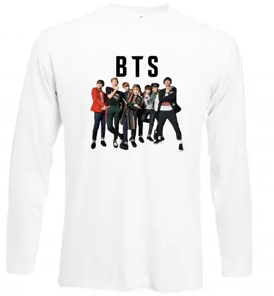 Лонгслив BTS фото та назва Белый фото