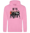 Чоловіча толстовка (худі) BTS фото та назва Рожевий фото