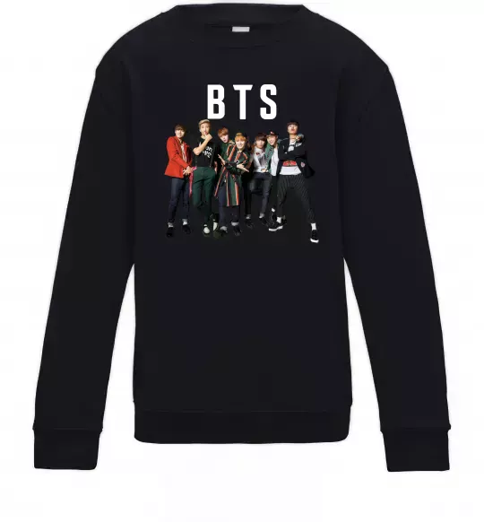 Детский Свитшот BTS фото та назва Черный фото