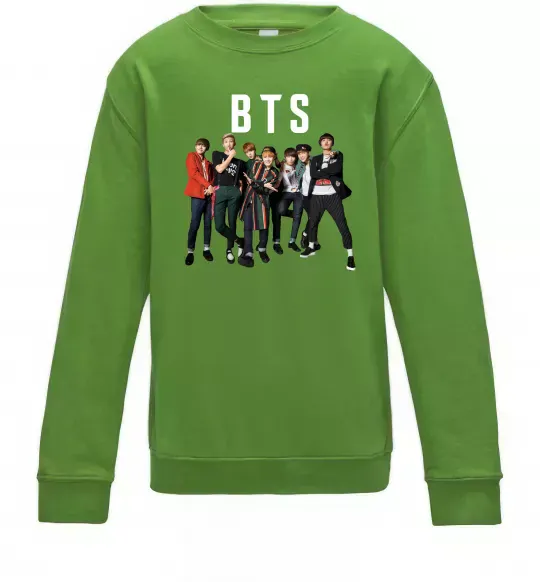 Детский Свитшот BTS фото та назва Лаймовый фото