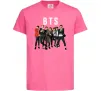 Детская футболка BTS фото та назва Ярко-розовый фото
