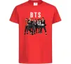 Детская футболка BTS фото та назва Красный фото
