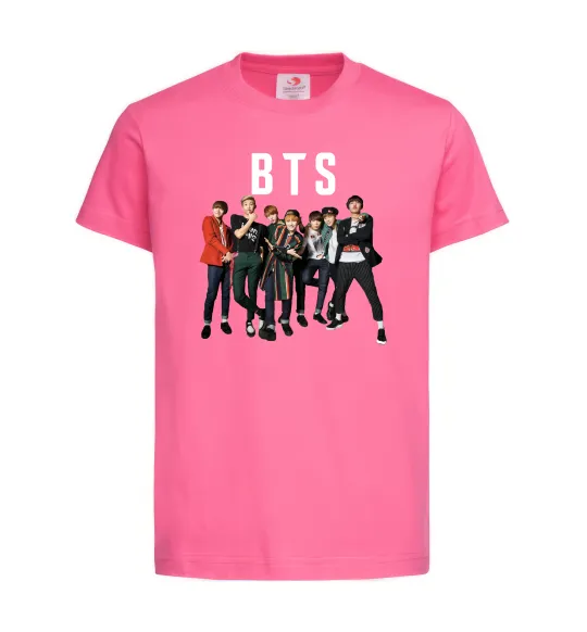 Дитяча футболка BTS фото та назва Яскраво-рожевий фото