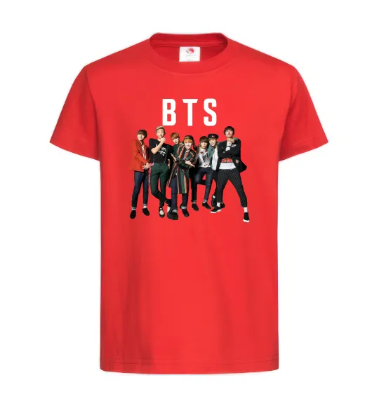 Дитяча футболка BTS фото та назва Червоний фото