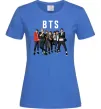 Жіноча футболка BTS фото та назва Яскраво-синій фото