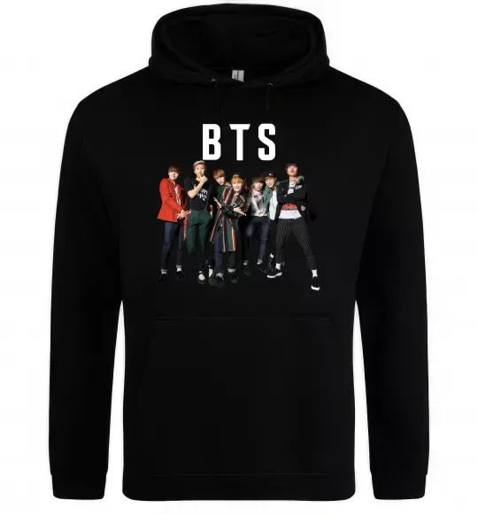 Жіноча толстовка (худі) BTS фото та назва Чорний фото