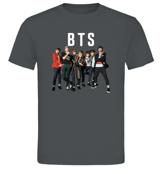 Мужская футболка BTS фото та назва Графит фото