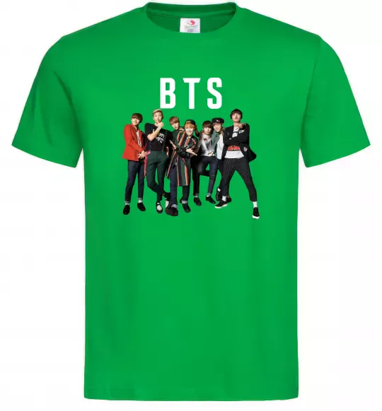 Мужская футболка BTS фото та назва Зеленый фото