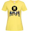 Женская футболка BTS лого та виконавці Лимонный фото