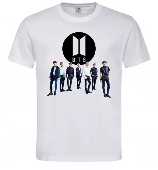 Мужская футболка BTS лого та виконавці Белый фото