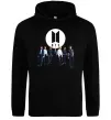 Мужская толстовка (худи) BTS лого та виконавці Черный фото