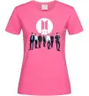 Женская футболка BTS лого та виконавці Ярко-розовый фото