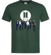 Мужская футболка BTS лого та виконавці Темно-зеленый фото