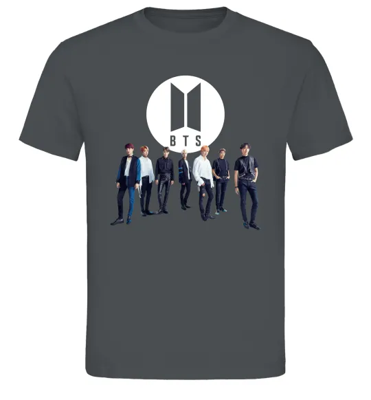 Мужская футболка BTS лого та виконавці Графит фото