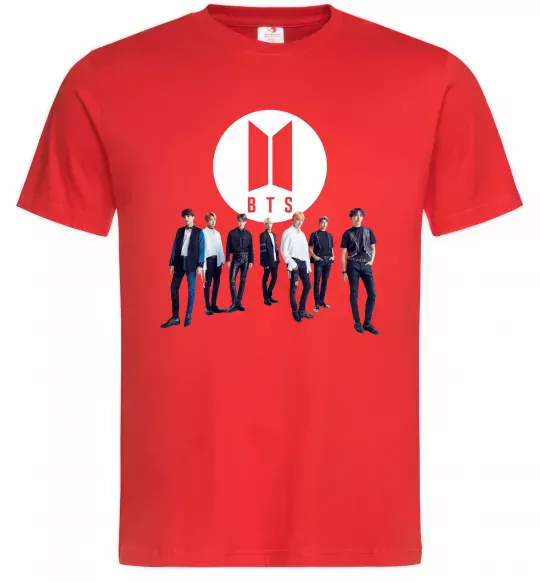 Мужская футболка BTS лого та виконавці Красный фото