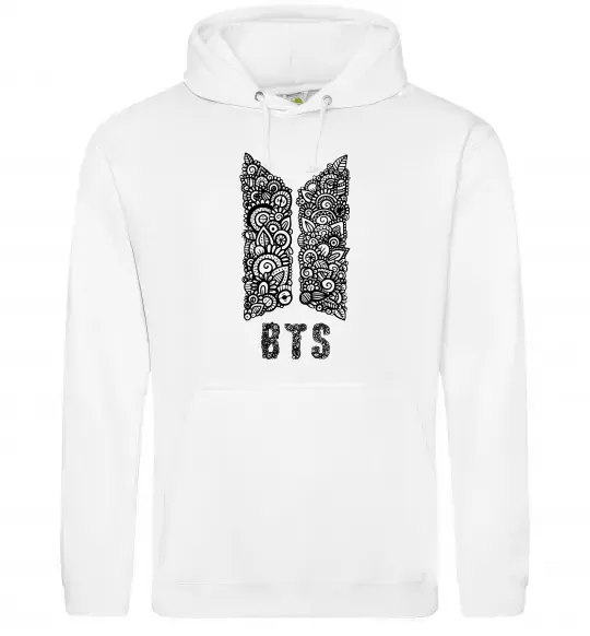 Чоловіча толстовка (худі) BTS візерунок Білий фото