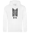Женская толстовка (худи) BTS візерунок Белый фото