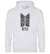 Женская толстовка (худи) BTS візерунок Серый меланж фото