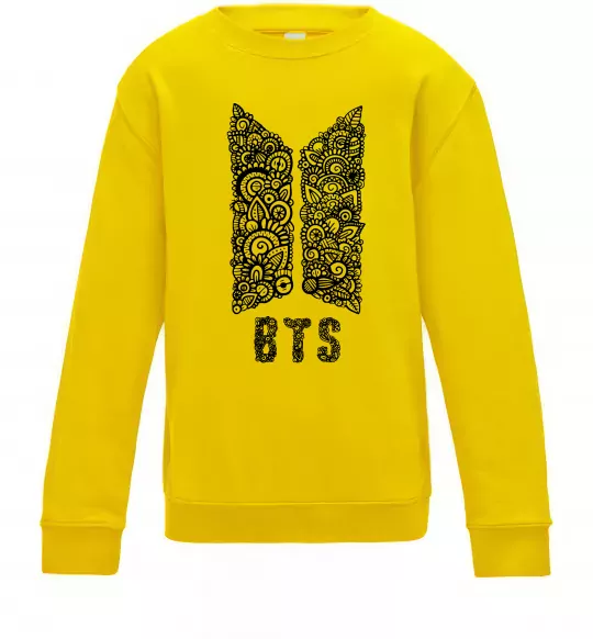 Детский Свитшот BTS візерунок Солнечно желтый фото