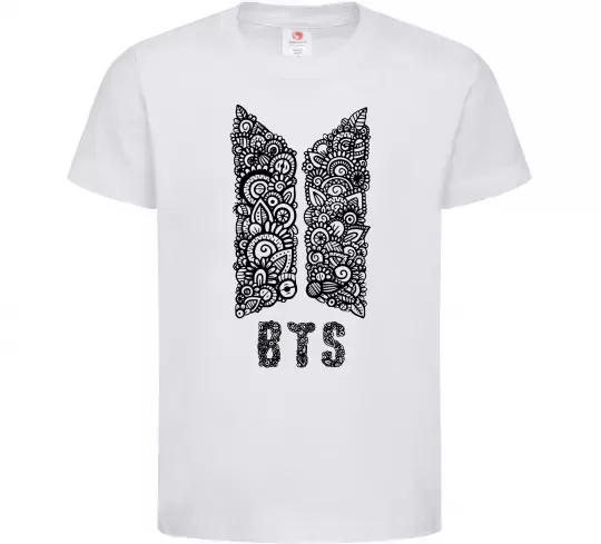 Детская футболка BTS візерунок Белый фото