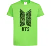 Детская футболка BTS візерунок Лаймовый фото