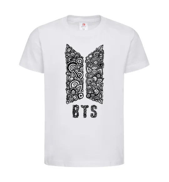 Дитяча футболка BTS візерунок Білий фото