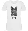 Жіноча футболка BTS візерунок Білий фото